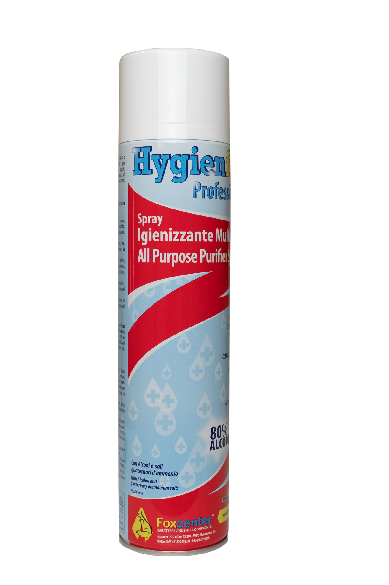 SPRAY IGIENIZZANTE 80% ALCOL CASA, INTERNO AUTO, TESSUTI E SUPERFICI 400ML